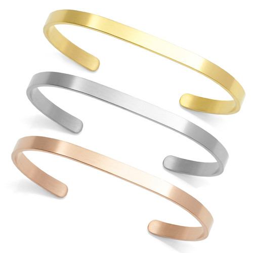 Dainty Cuff Engraved Bracelets for Women