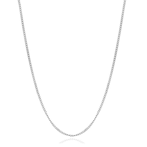 1mm Curb Link Stainless Steel Chain 13 - 20 Inch