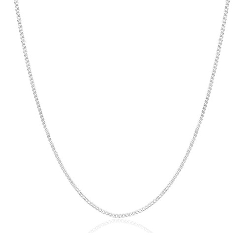 Silver stainless adjustable 1.5mm curb link chain 18 to 21 inch