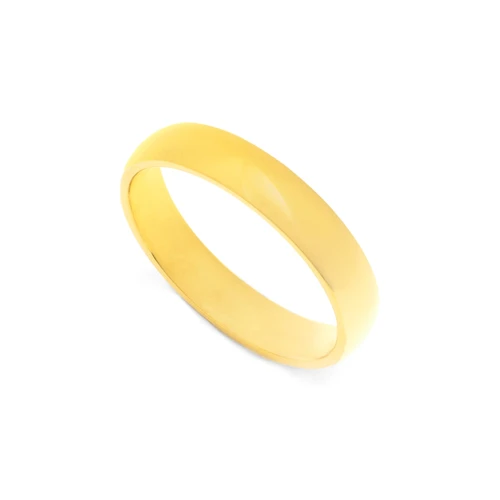 Polished Gold Engraved Rings 5mm