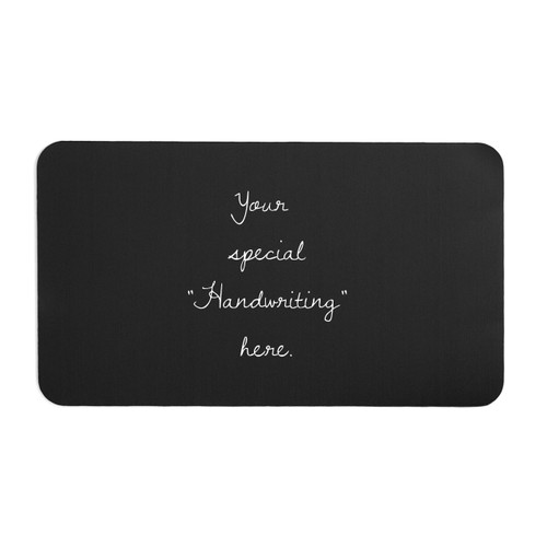 Black Engraved Handwriting Wallet Card