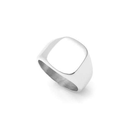 Silver Signet Style Engraved Rings