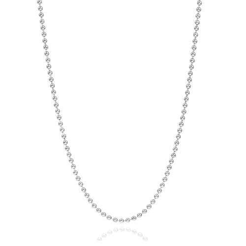 2.4mm Polished Stainless Ball Chain 15 - 30 inch