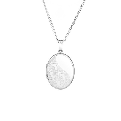 I Carried You Footprints Engraved Locket Necklace