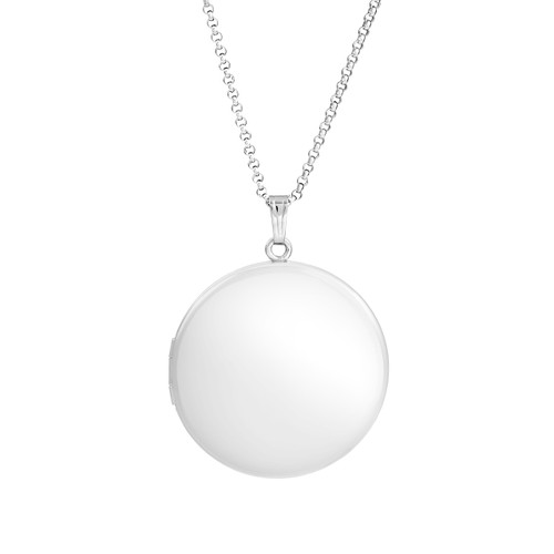 Ellen Silver Engraved Locket Necklace