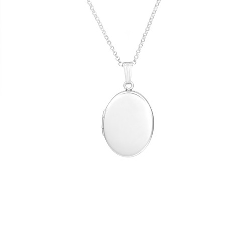 Andrea Sterling Silver Personalized Locket Necklace