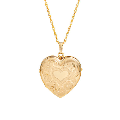 14K Gold Filled 4  Photo Heart Locket