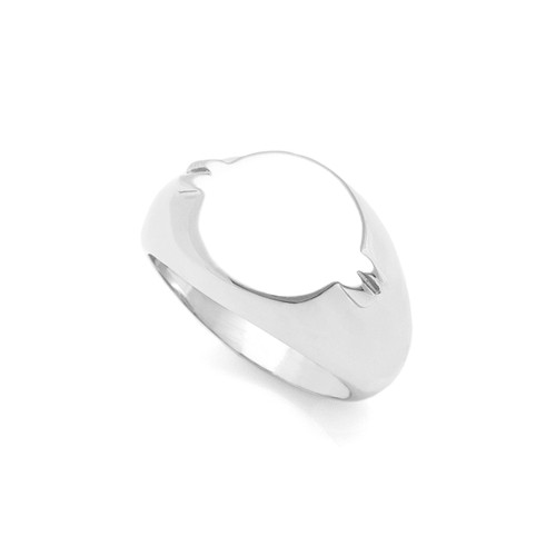 Polished Stainless Steel Oval Engraved Rings