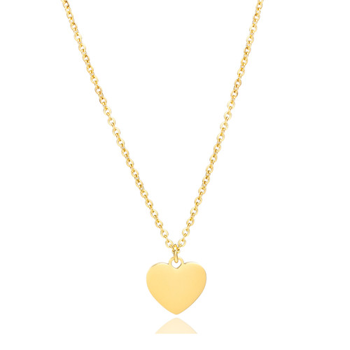 18k Gold Plated Heart Charm Necklace