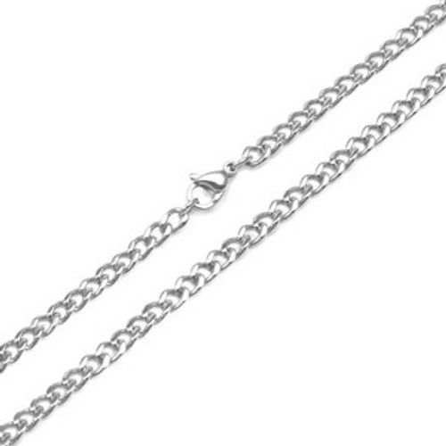 4mm Curb Link Stainless Steel Chain 28 inch