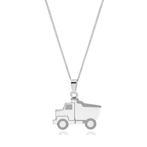 Engraved Dump Truck Pendant w/o chain