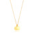 Dainty Twin Engraved Gold Charm Necklace