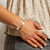 Engraved Rhodium Cuff Bracelet 5.5mm