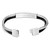 Designer Leather Silver Engraved Bracelet