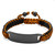 Black with Brown Accents Engraved Macrame Bracelet