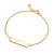 Gold Bar Engraved Bracelet for Her Adjustable