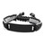 Black & Gray Custom Engraved Bracelet for Him