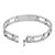 Brushed Titanium Engraved Mens Bracelet 9 inch