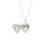 14K White Gold Petite Engraved Locket Necklace