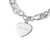 Engraved Sterling Silver Heart Charm Bracelet 7.25 In