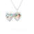 Accented Sterling and Gold Hearts Engraved Locket