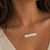 True Elegance Personalized Sterling Silver Bar Necklace