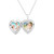 Butterfly Sterling Engraved Lockets Necklace