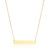 18K Gold Plated Bar Pendant Engraved Necklace