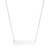 Adjustable Polished Silver Bar Pendant Necklace