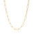 Gold Paper Clip Style  Necklace