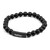 Personalized Black Agate Bead Bracelet