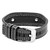 Black Engraved Leather Bracelet