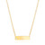 18k Gold Plated Bar Necklace with CZ Stone