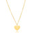 18k Gold Plated Heart Charm Necklace