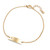 Gold Bar Personalized Bracelet for Women with CZ Stone