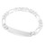 Sterling Silver Figaro Engraved Bracelet 7 1/2 Inch