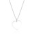 Sterling Silver Engraved Heart Charm Necklace for Women