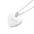 Sterling Silver Engraved Heart Charm Necklace for Women