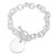 Personalized Sterling Silver Charm Toggle Bracelet 7 1/2 In