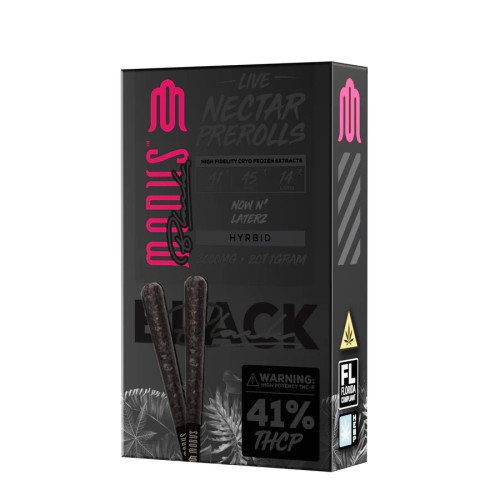 Modus Black Pre-Rolls – Now N' Latezr Hybrid (Live Nectar Blend)