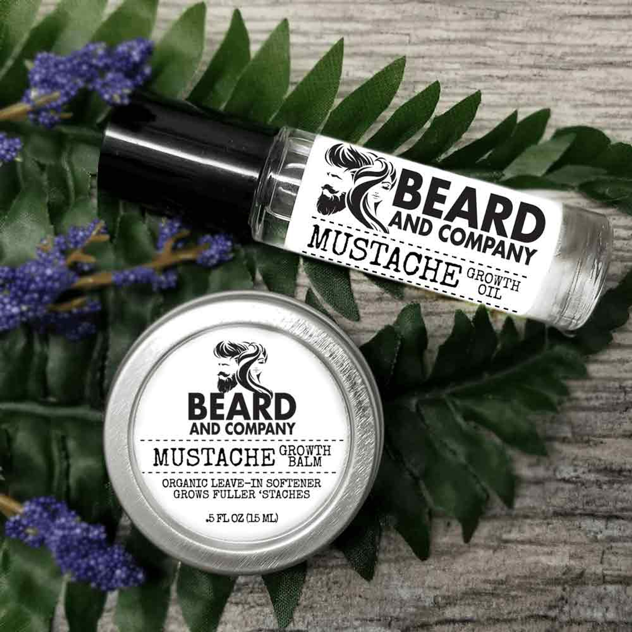 Mustache Growth Kit Balm and Oil Combo Beard and Company