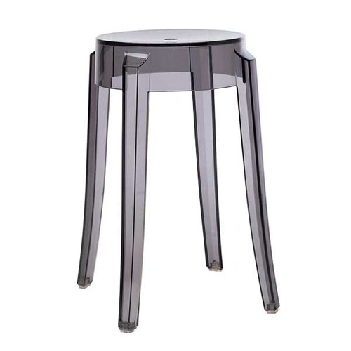 Charles Ghost Stackable Stool | Indoor and Outdoor | Designed by Philippe Starck | Set of 2 | Kartell