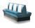 HW-180DB Sofa | Bel Air Retro Fifties Furniture