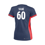 Women's Training Shirt (Navy/Red)-LLECH