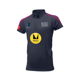 Junior Short Sleeve Coloured Cricket Shirt - Navy-KNGCOL