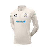 Long Sleeve Cricket Shirt-WHITEF