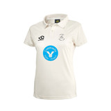 Women's Short Sleeve Cricket Shirt-WHITW