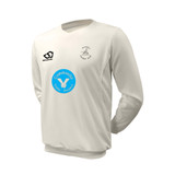 Junior Long Sleeve Cricket Slipover -WHITW