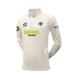 Long Sleeve Cricket Shirt-WHITWA