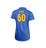 Women's Short Sleeve Coloured Cricket Shirt - Royalblue - OLDWOK